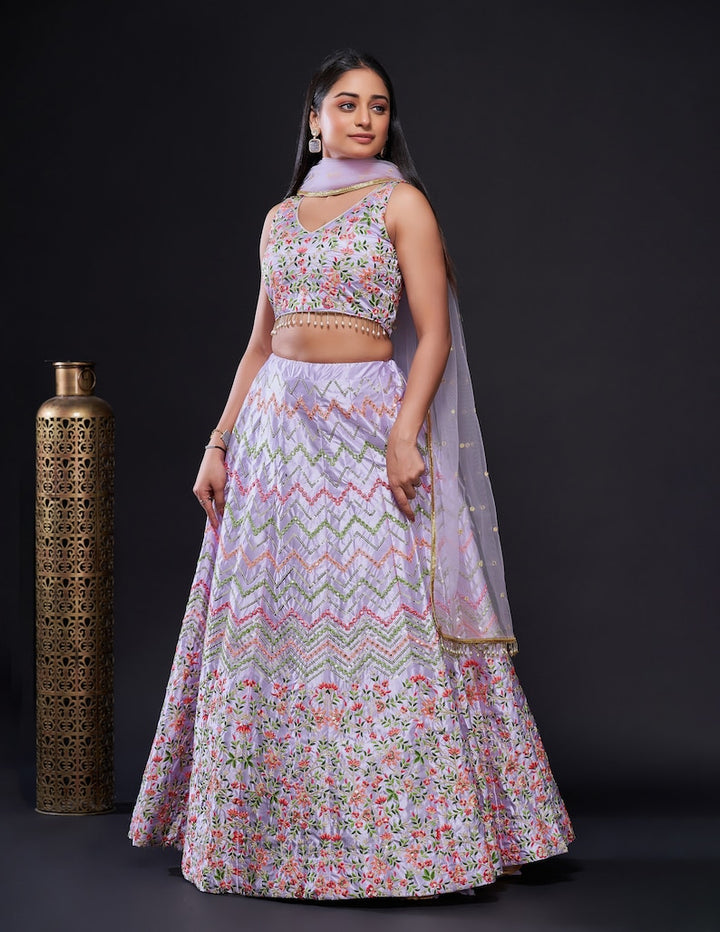 Sabyasachi Designer Purple Lehenga Choli with sequence & thread work Wedding lehenga choli party wear lehenga for Women indian girl wear  - INSPIRED