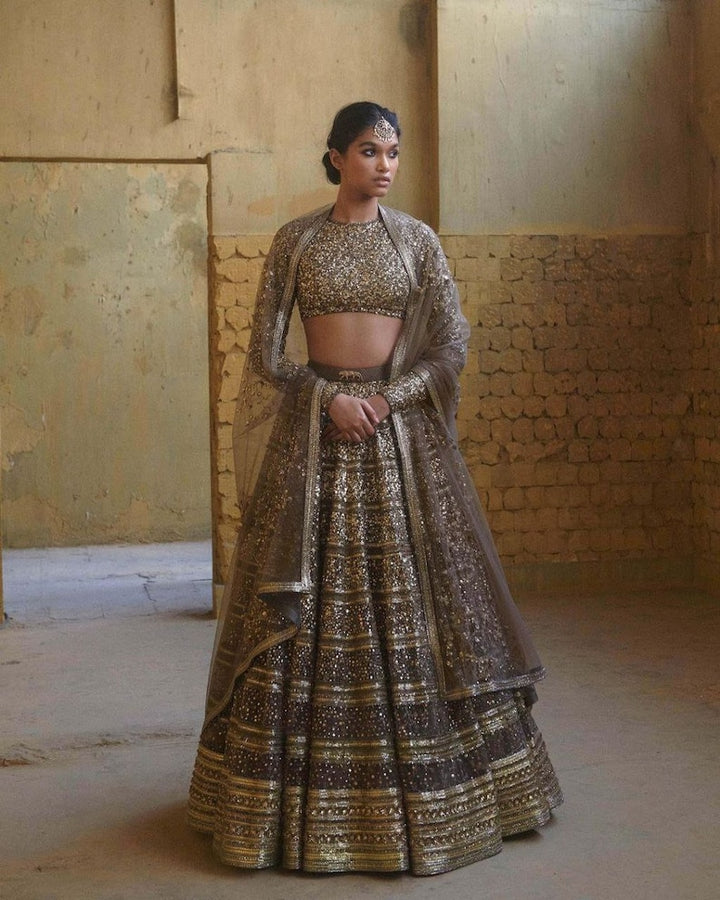 Sabyasachi Designer Lehenga Choli With Embroidery,Zari ,Coding & Sequins Work - Inspired