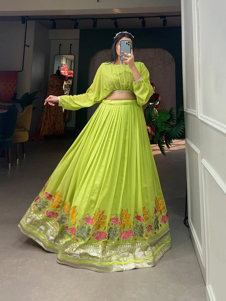 Indian Designer Georgette Lehenga Choli With Embroidery Work Wedding Lehenga Choli Coord Set Party Wear Lehenga Choli coordset for girl USA  - INSPIRED