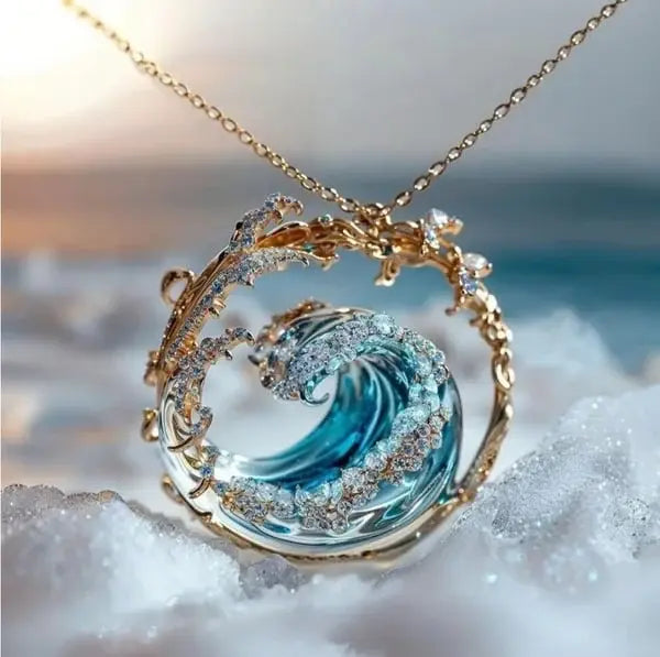 Collier met hanger “Belofte van de Oceaan”  - By Qivii