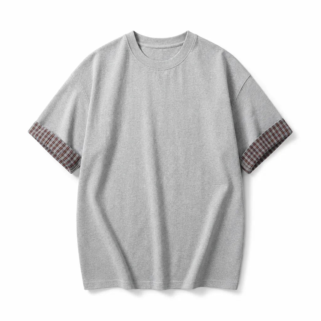 Imani Plaid Cuff T-Shirt