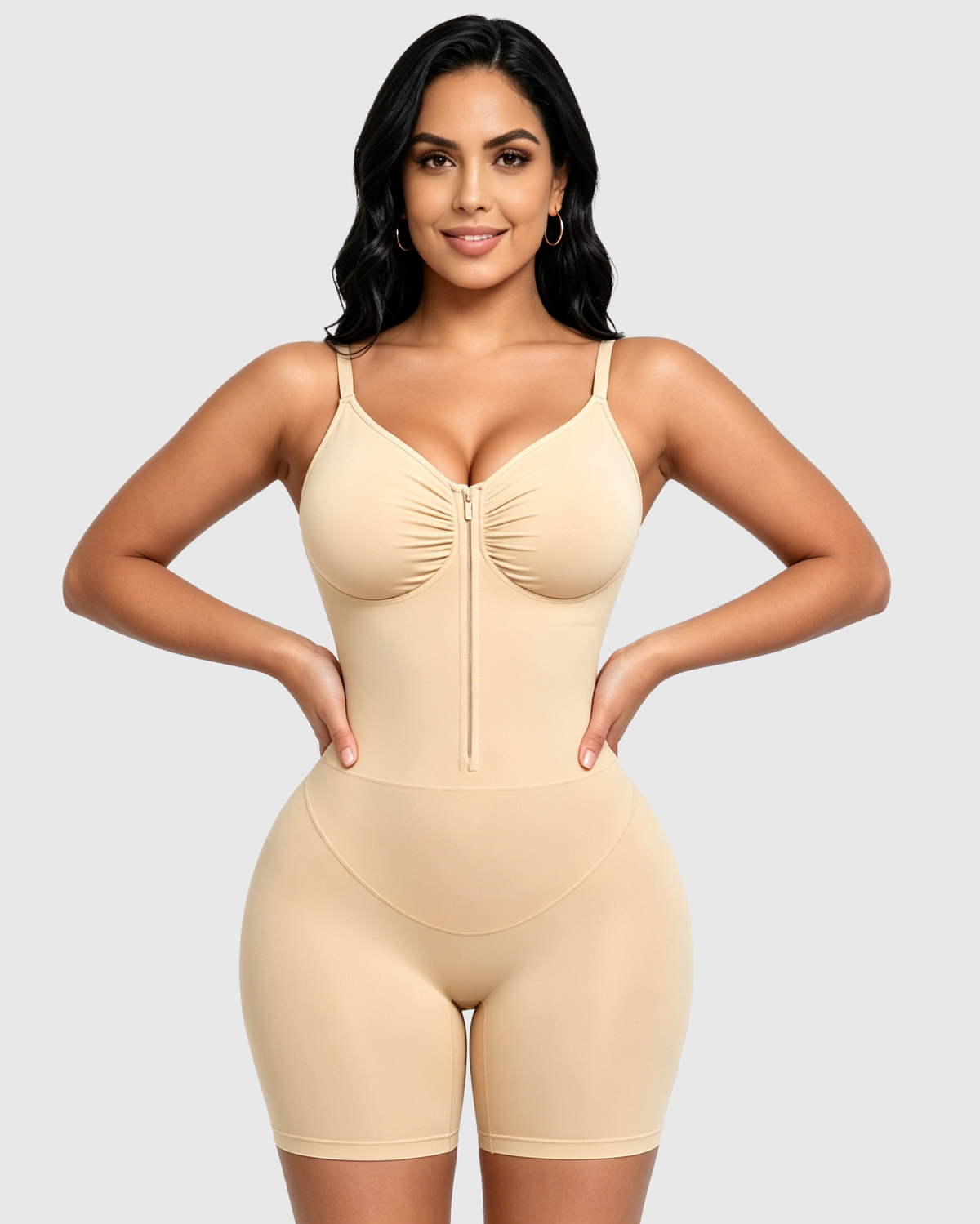 Seamless Sculpt Mid-Thigh Zipper Bodysuit