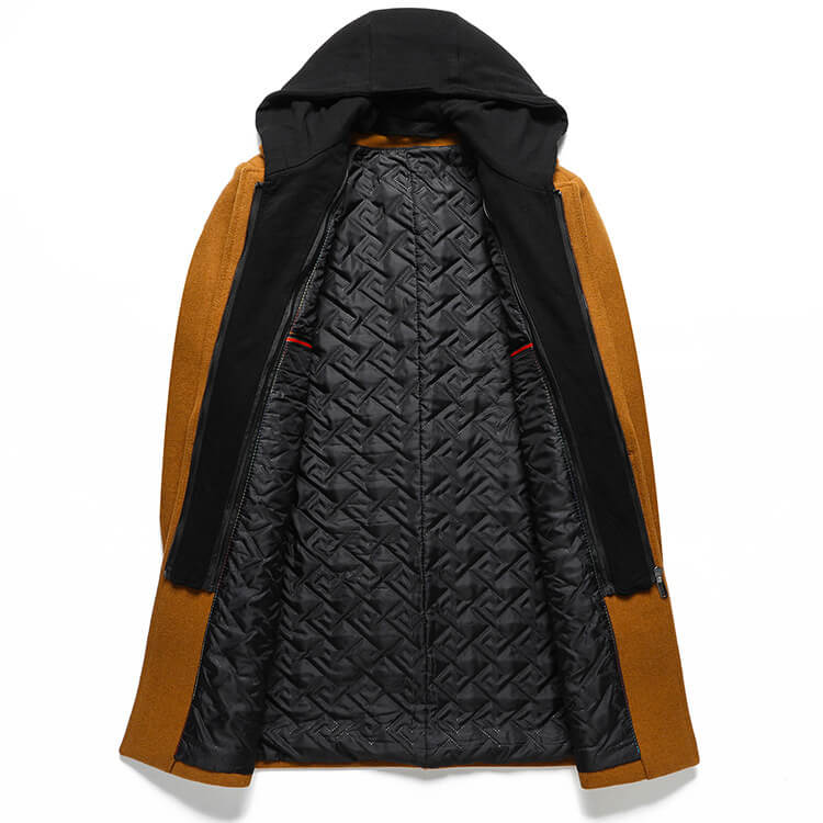 Jasper Virgin Wool Hooded Overcoat  - By Qivii