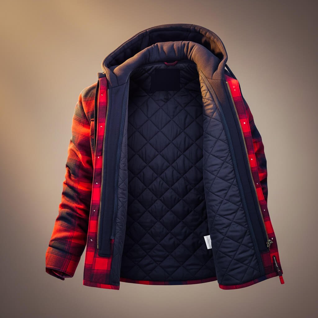 Sawyer Hooded Plaid Jacket  - By Qivii