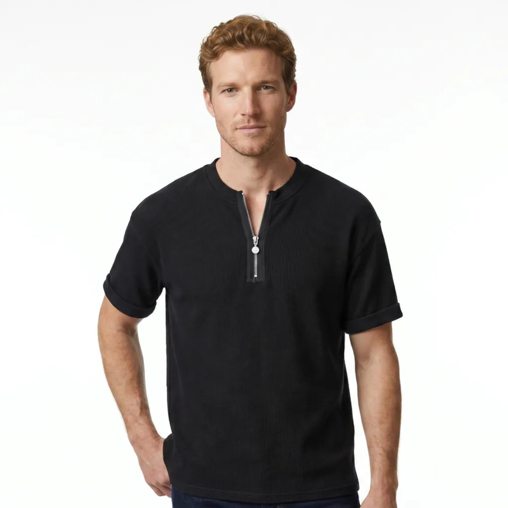 Jay Waffle Half-Zip Tee