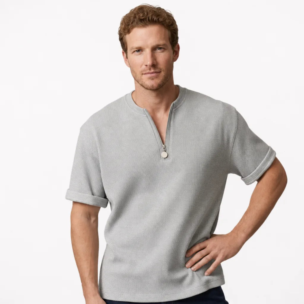 Jay Waffle Half-Zip Tee