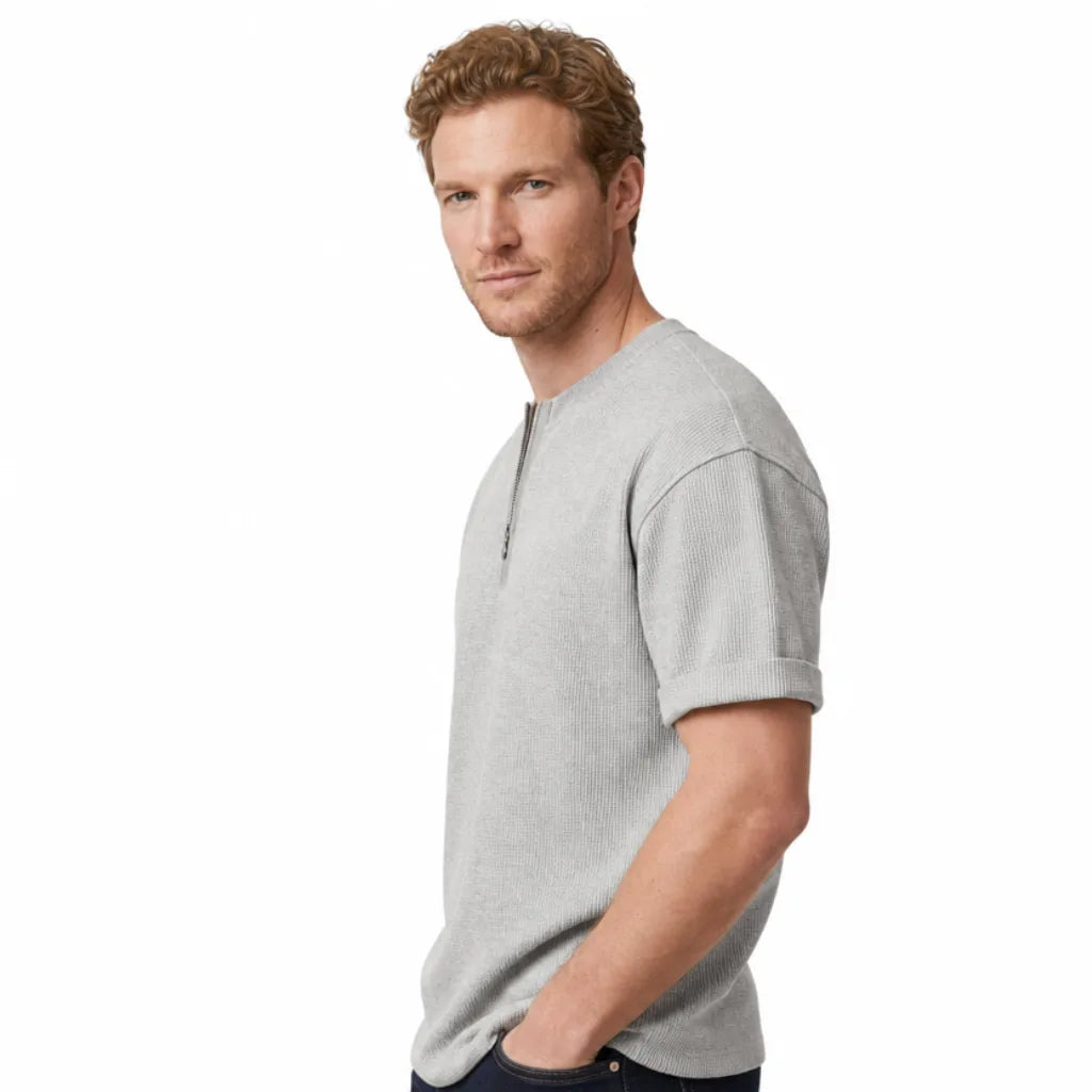 Jay Waffle Half-Zip Tee