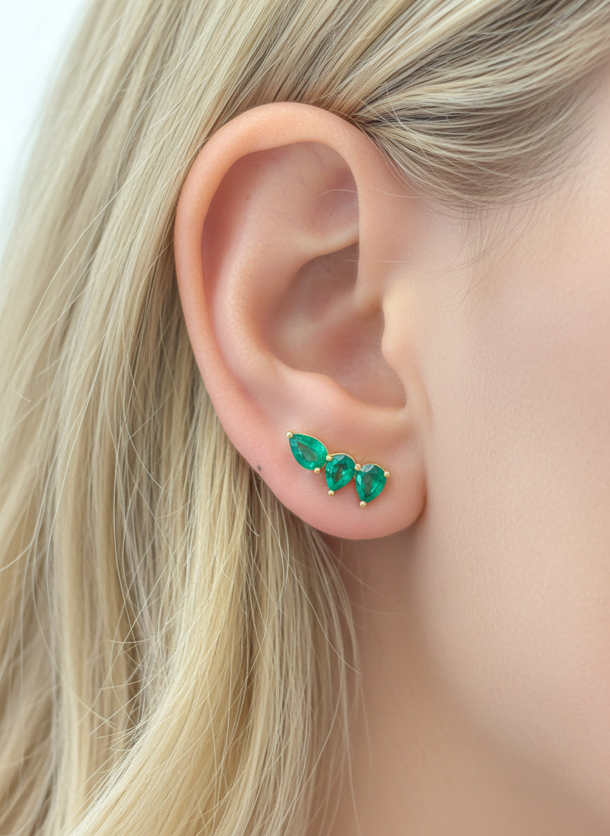 JPERG-3547/9569 Emerald Earring