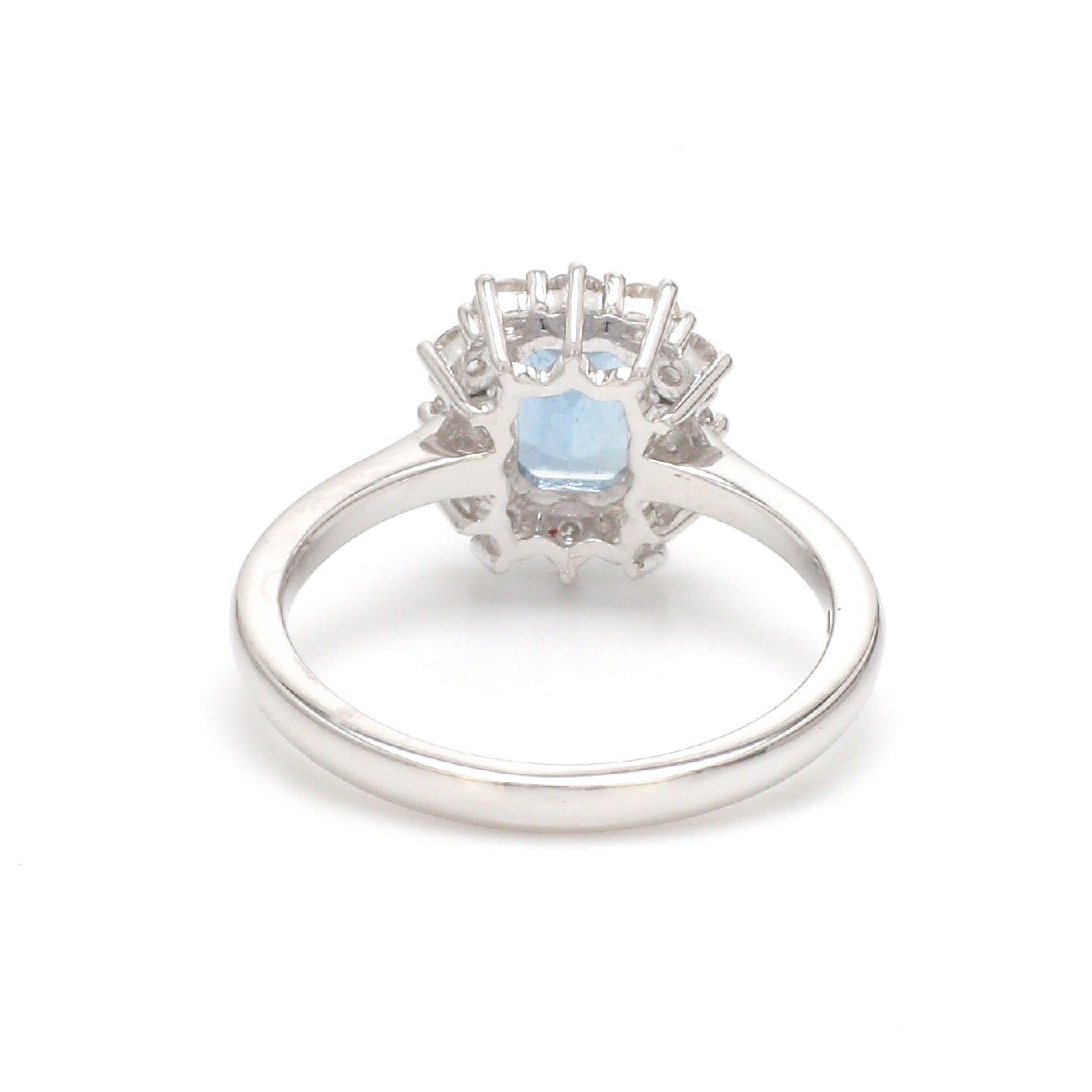 JPRG-3403/8622 Aquamarine Octagon With Diamond Ring
