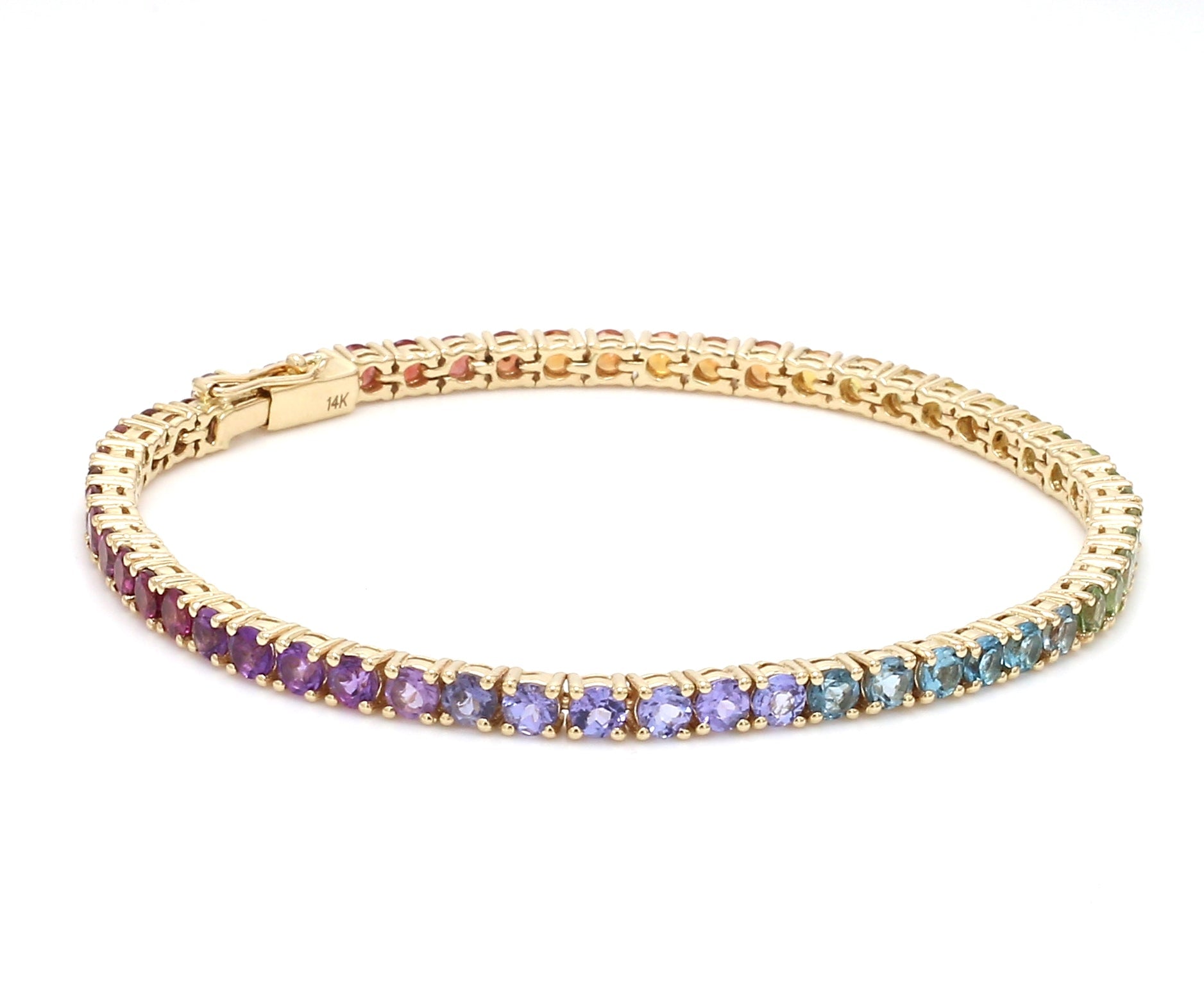 Rainbow Gemstone 3MM Bracelet