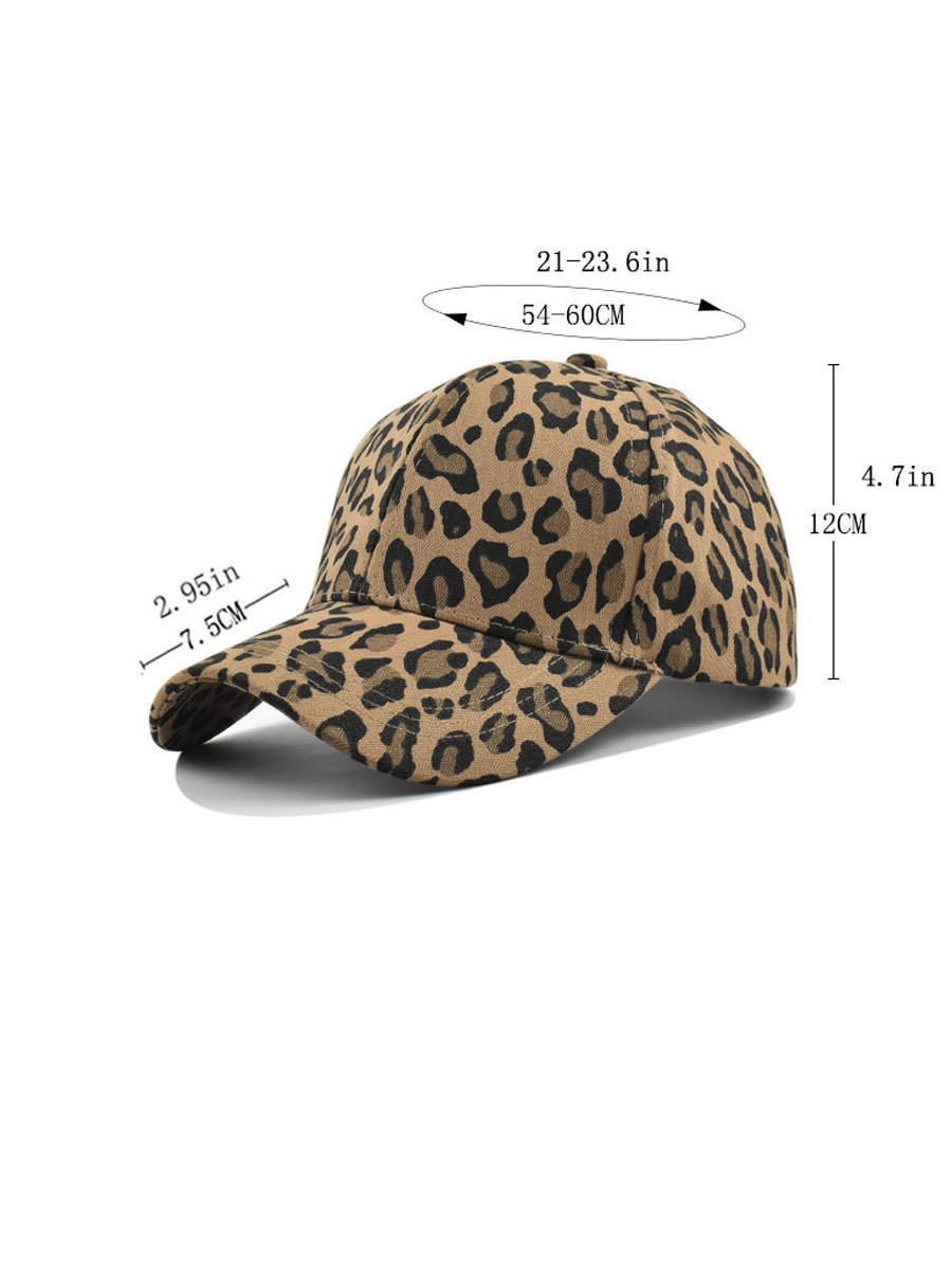 Casual Retro Leopard Print Baseball Cap  - By Qivii