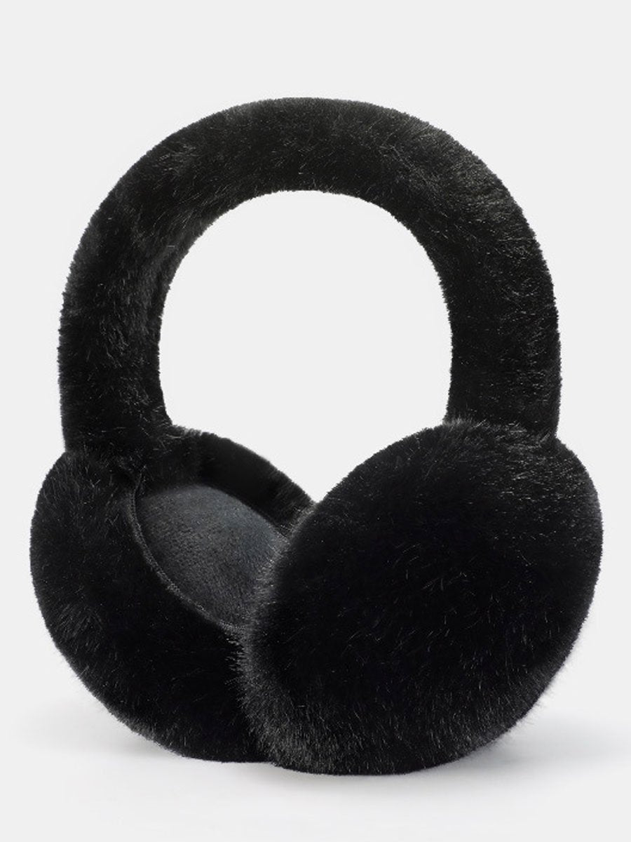 Warm And Windproof Fleece Foldable Imitation Rabbit Fur Earmuffs  - By Qivii