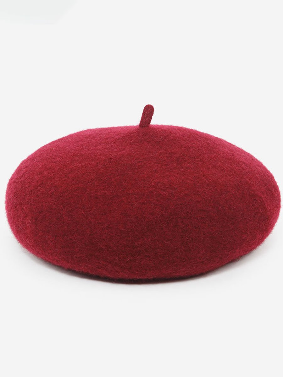 Fashionable Autumn And Winter Retro Wool Beret Hat  - By Qivii