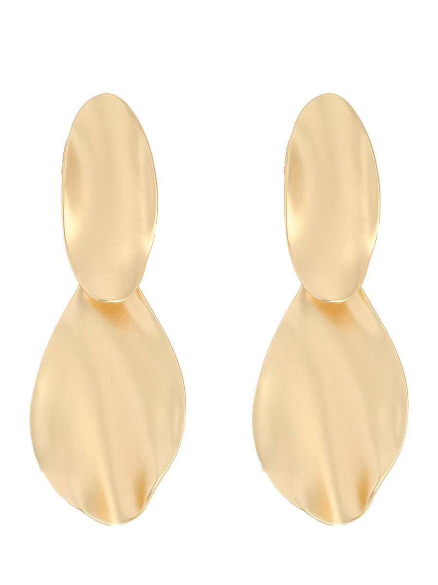 Metallic Exaggerated Earrings  - By Qivii