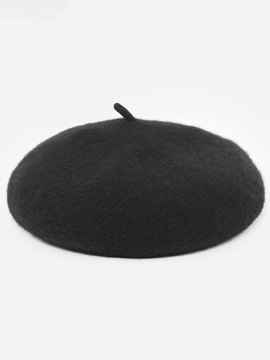 Fashionable Autumn And Winter Retro Wool Beret Hat  - By Qivii