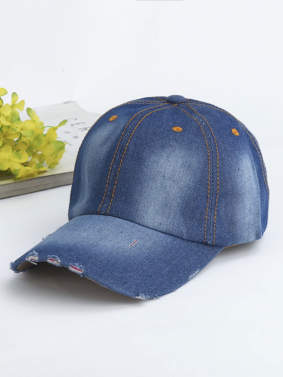 Casual Fashion Denim Sports Sun Protection Baseball Cap  - By Qivii