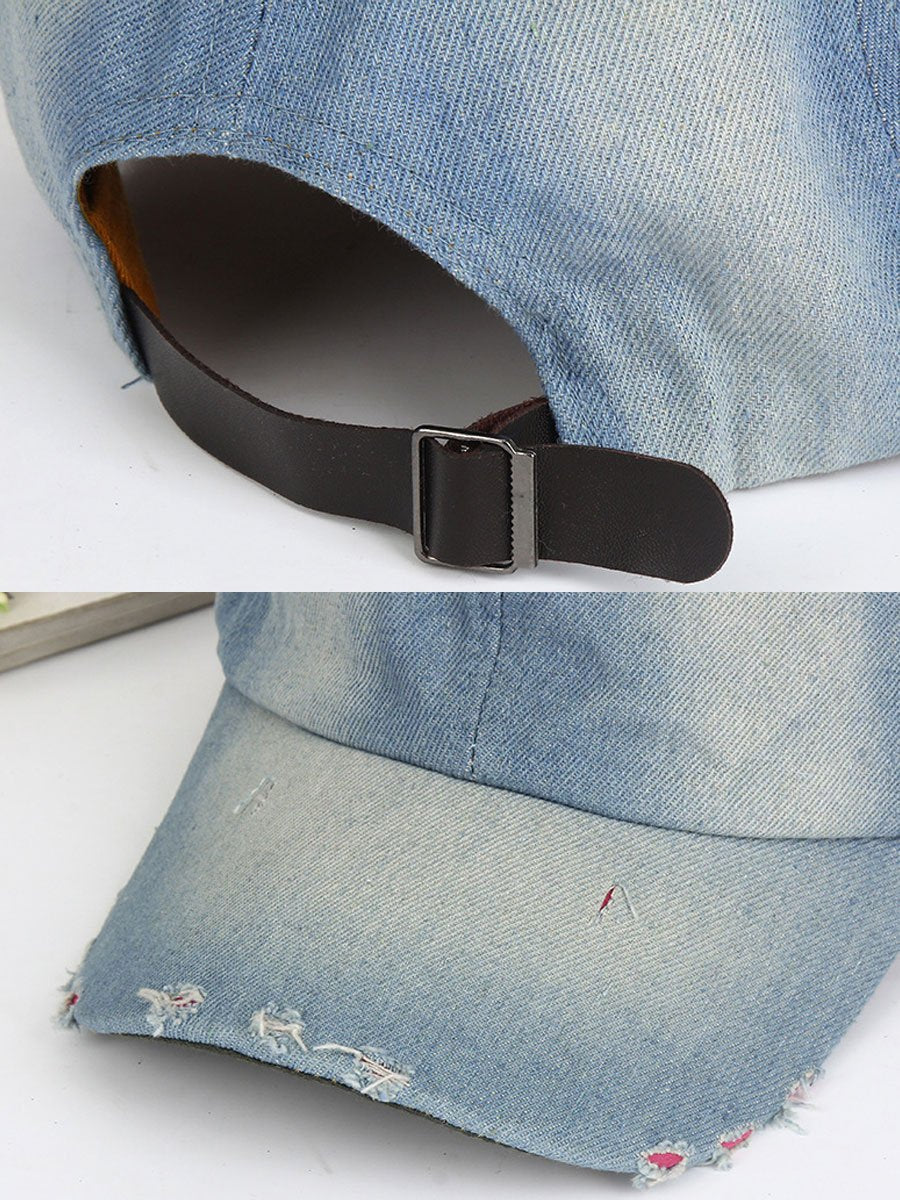 Casual Fashion Denim Sports Sun Protection Baseball Cap  - By Qivii