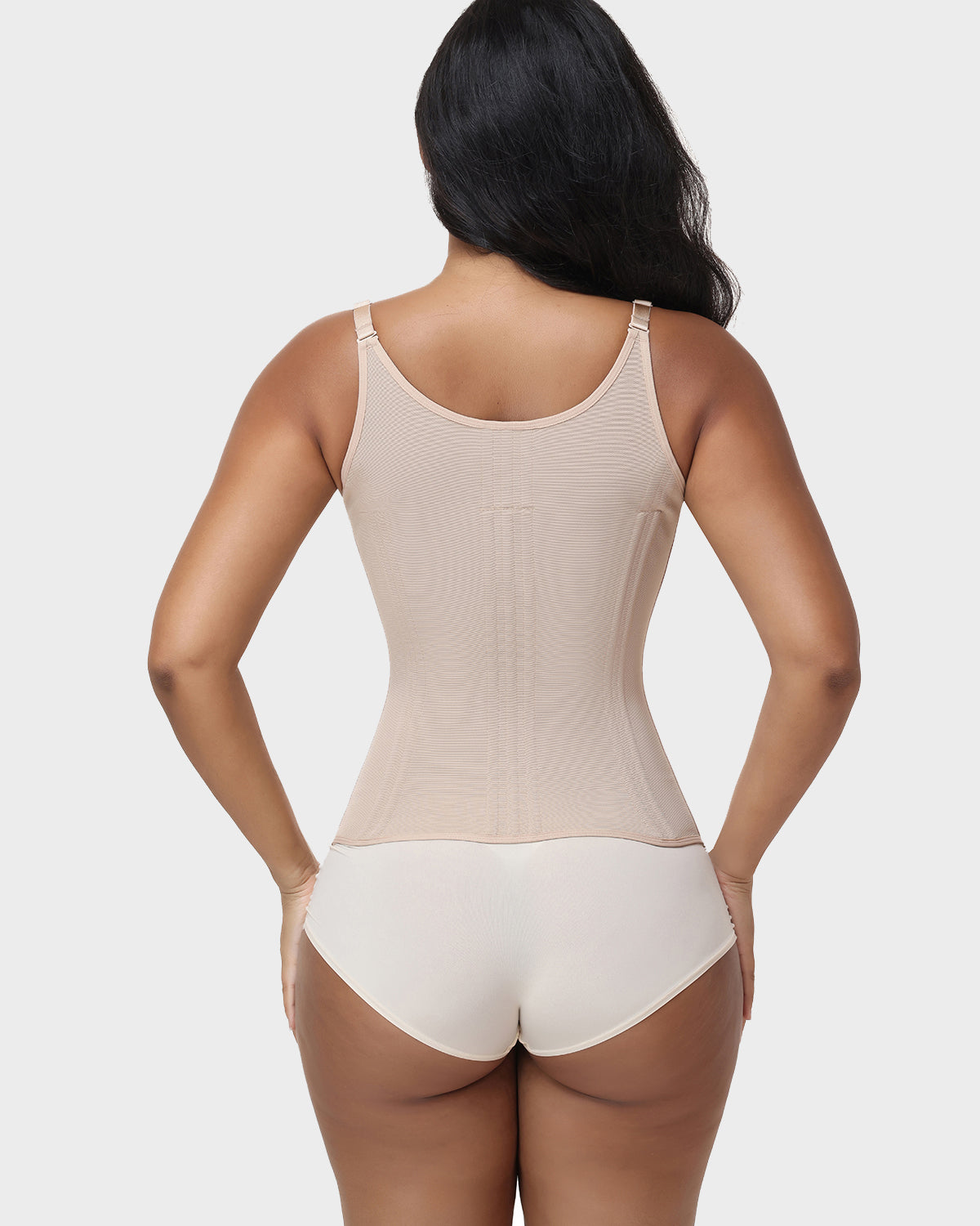 High Compression Adjustable Strap Hourglass Zipper Waist Trainer Shaping Vest