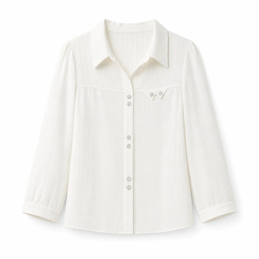 Kacie Silk Striped Shirt