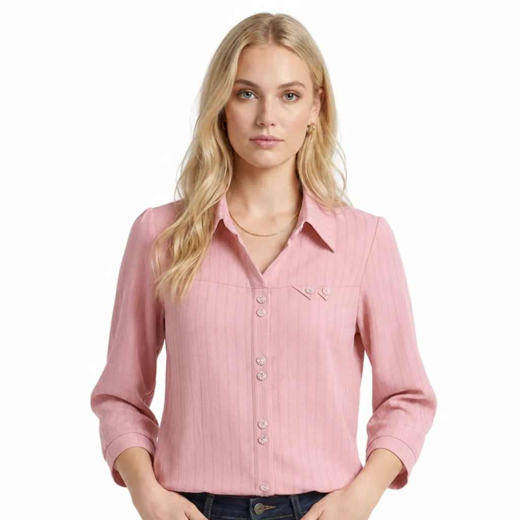 Kacie Silk Striped Shirt