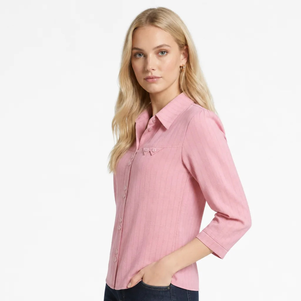 Kacie Silk Striped Shirt