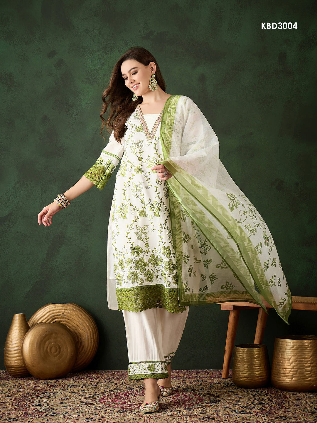 White Color Festive Wear Designer Kurta Set