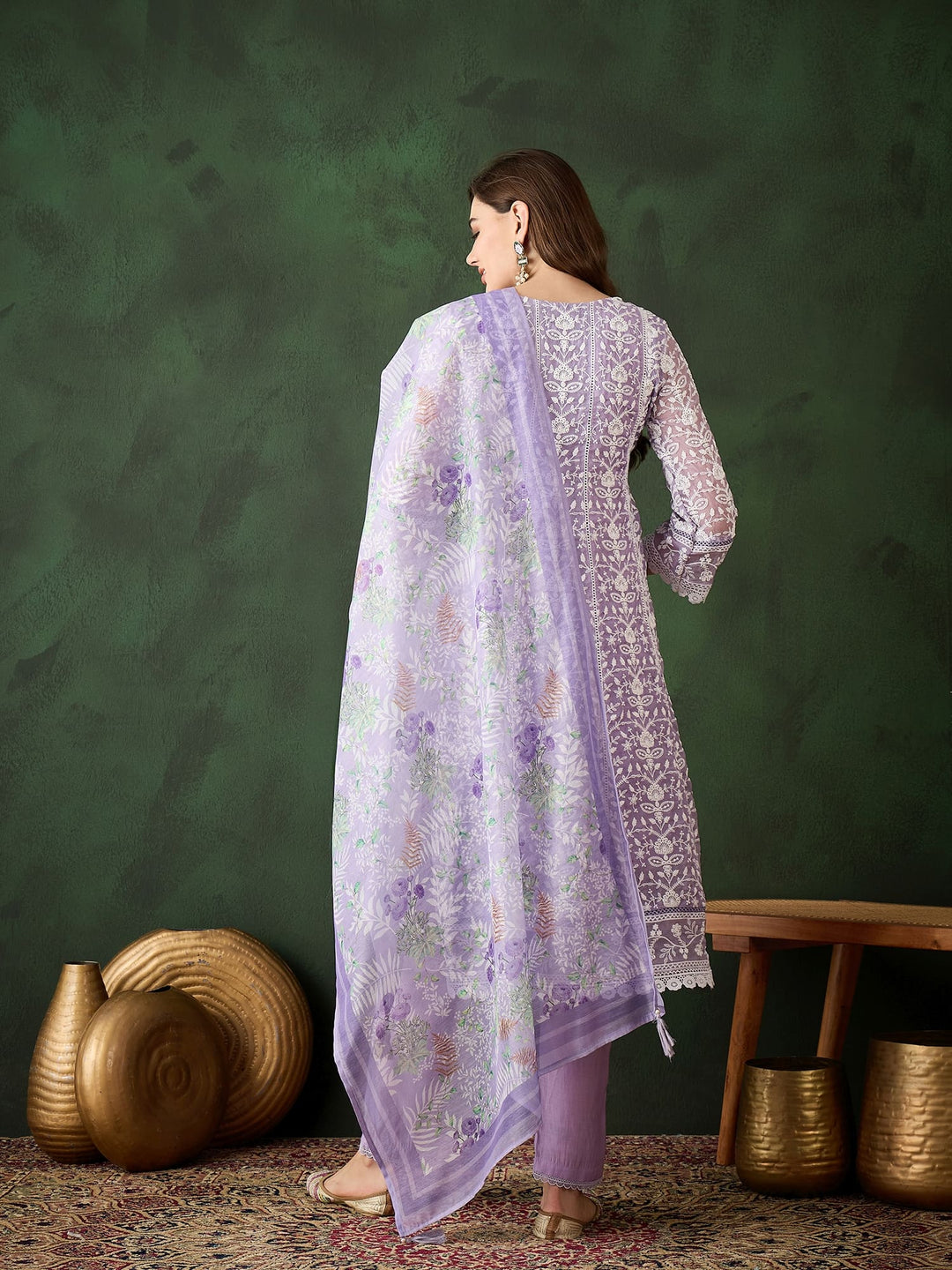 Lavender Color Festive Wear Designer Kurta Set