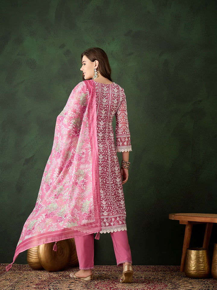 Pink Color Festive Wear Designer Kurta Set