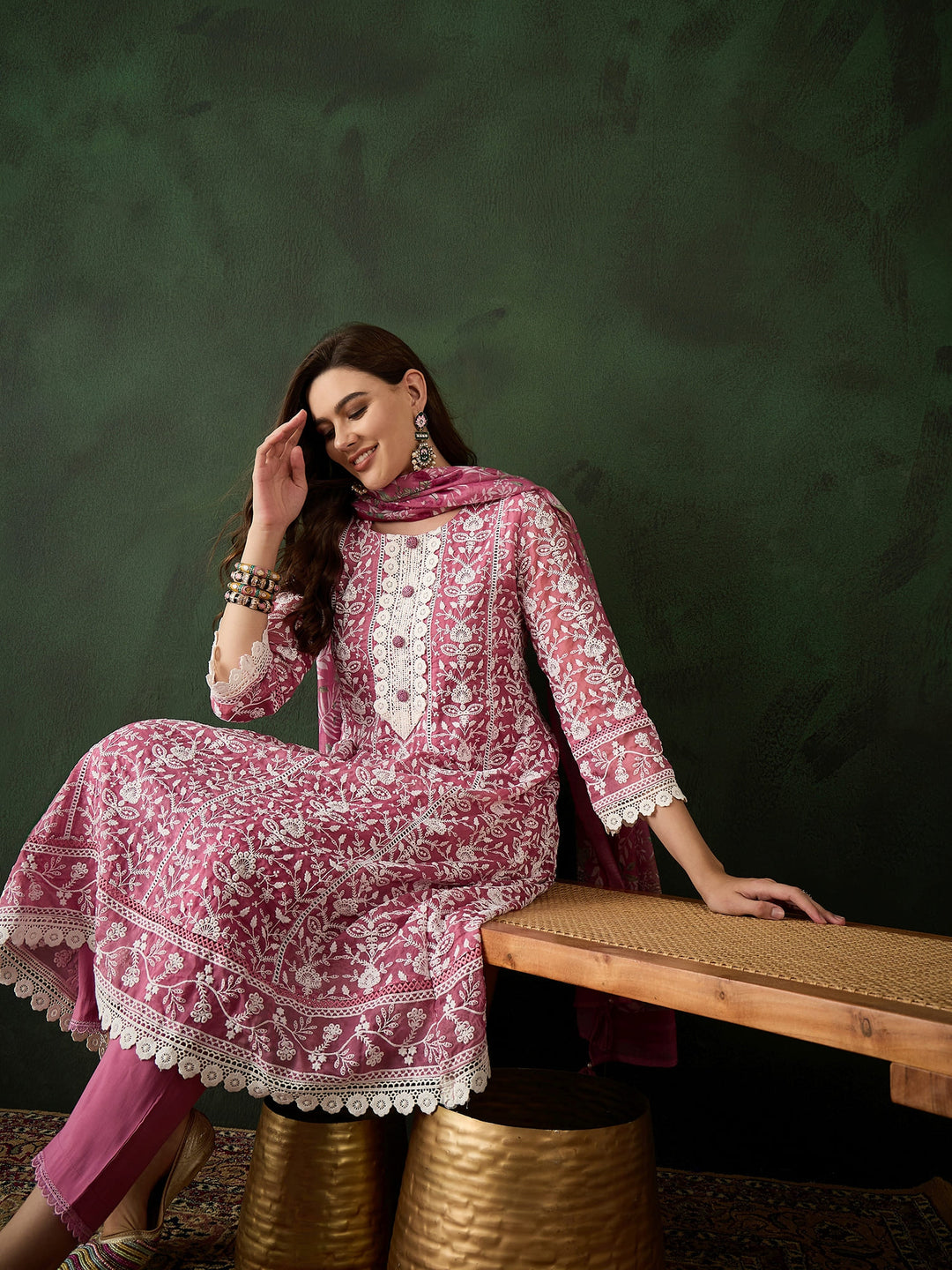 Pink Color Festive Wear Designer Kurta Set