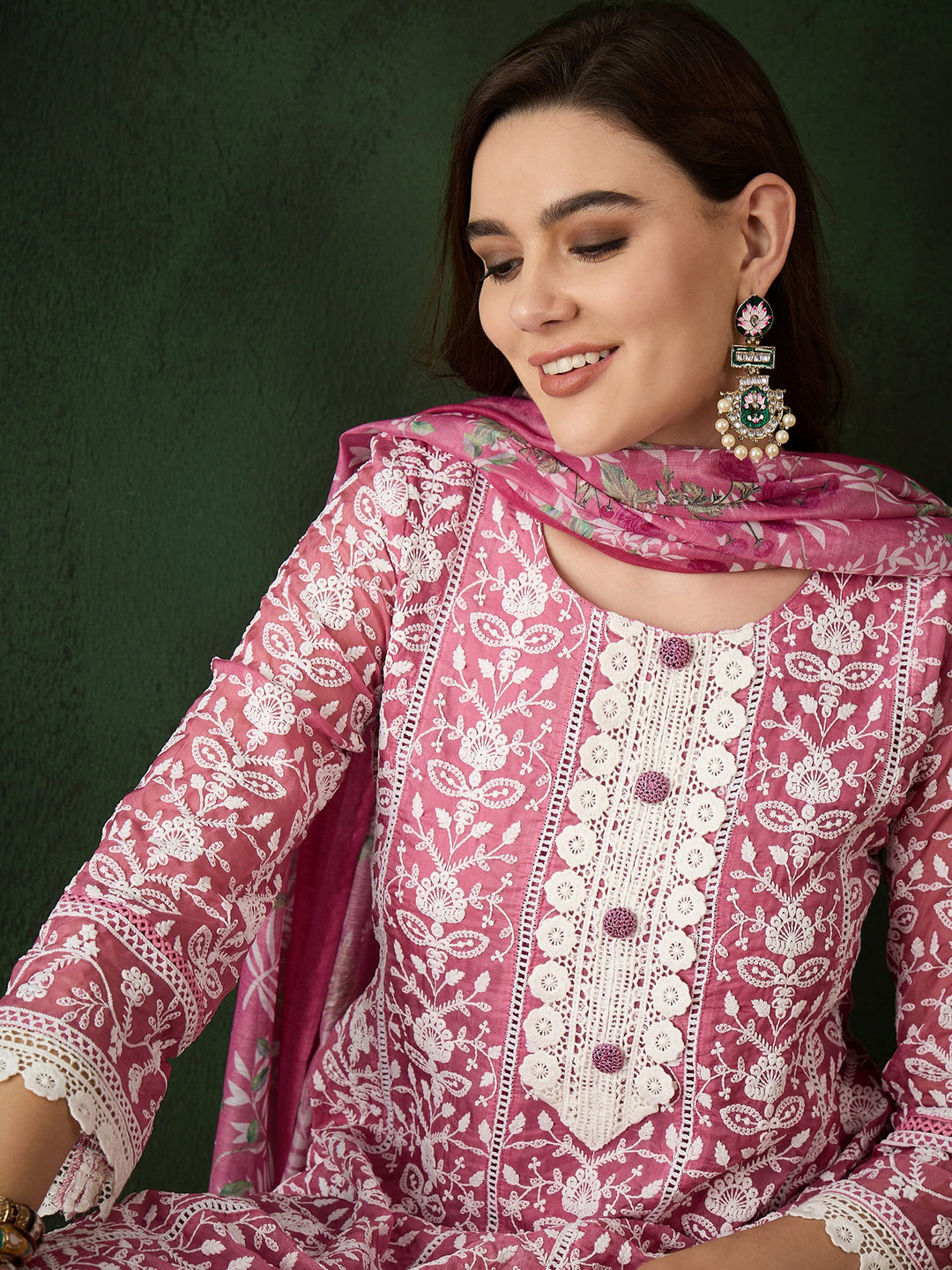 Pink Color Festive Wear Designer Kurta Set