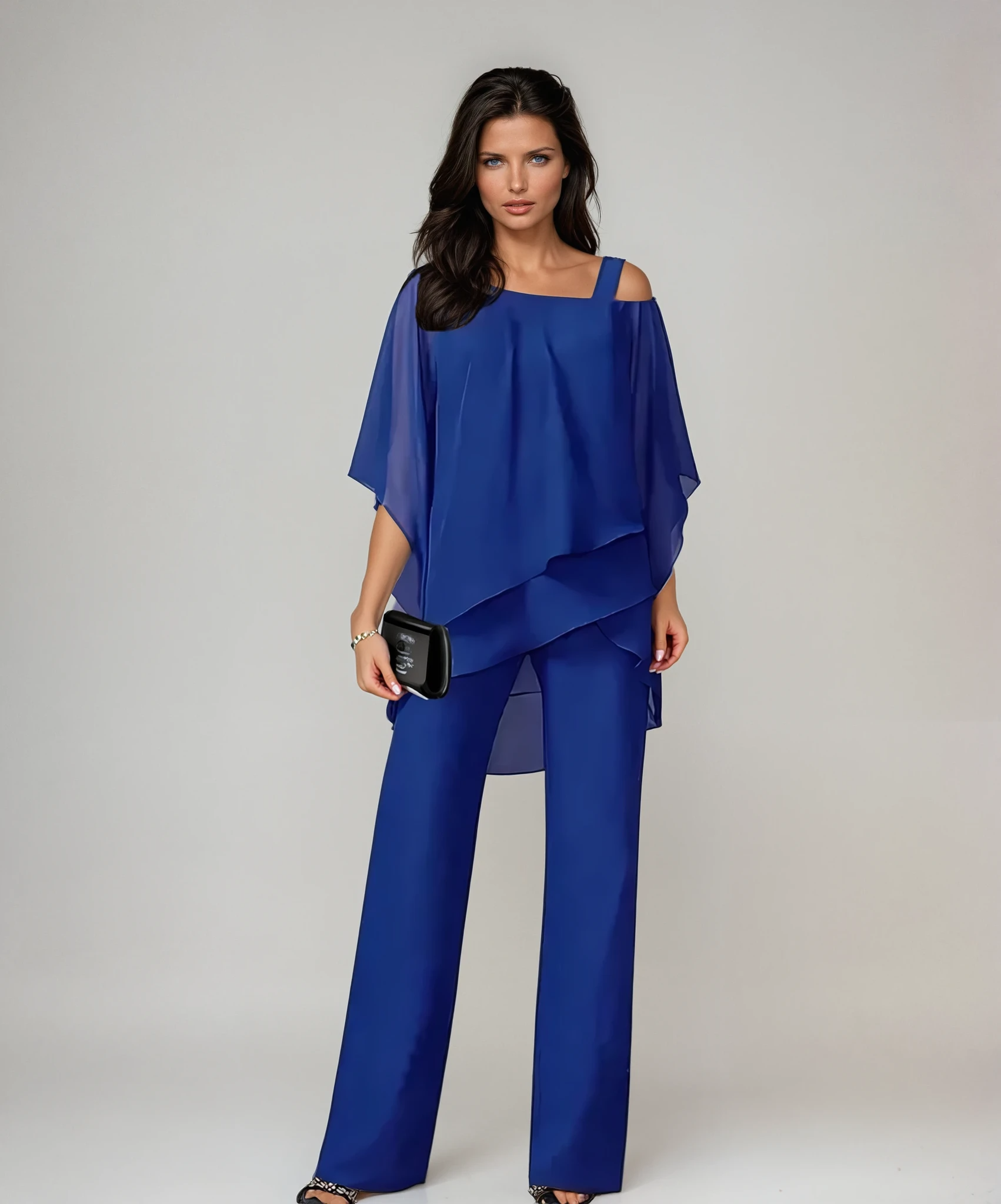 Cynthia | Elegant Layered Two Piece Dressy Summer Set by Qivii