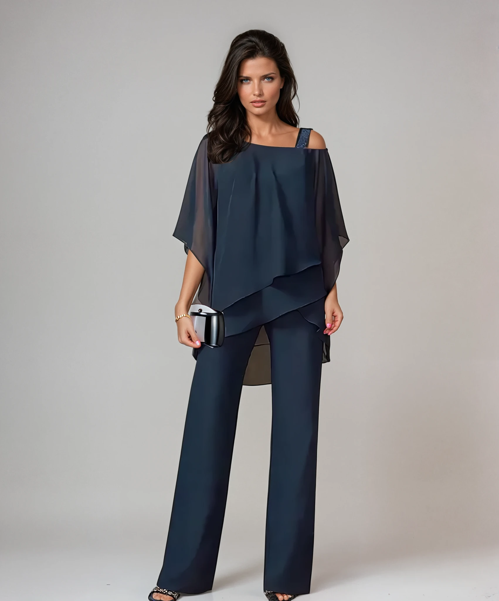 Cynthia | Elegant Layered Two Piece Dressy Summer Set by Qivii