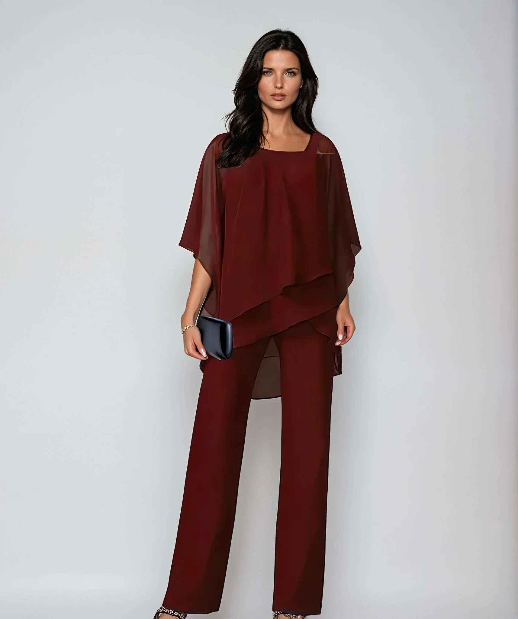 Cynthia | Elegant Layered Two Piece Dressy Summer Set by Qivii