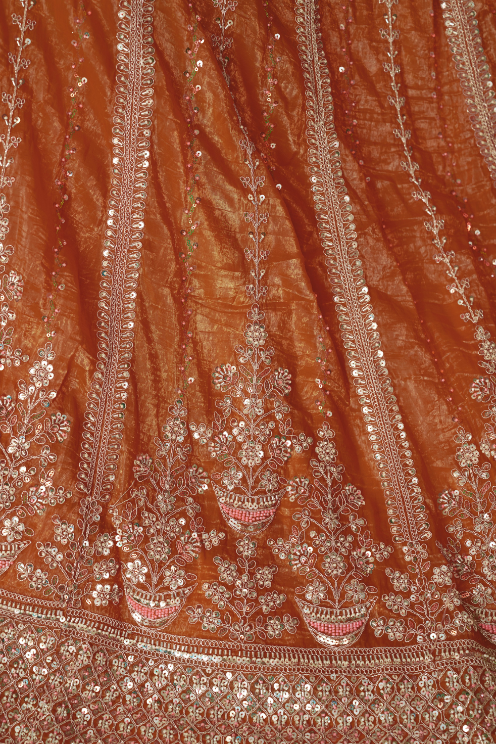 Rustic Orange Bridal Lehenga for Festivals - qivii