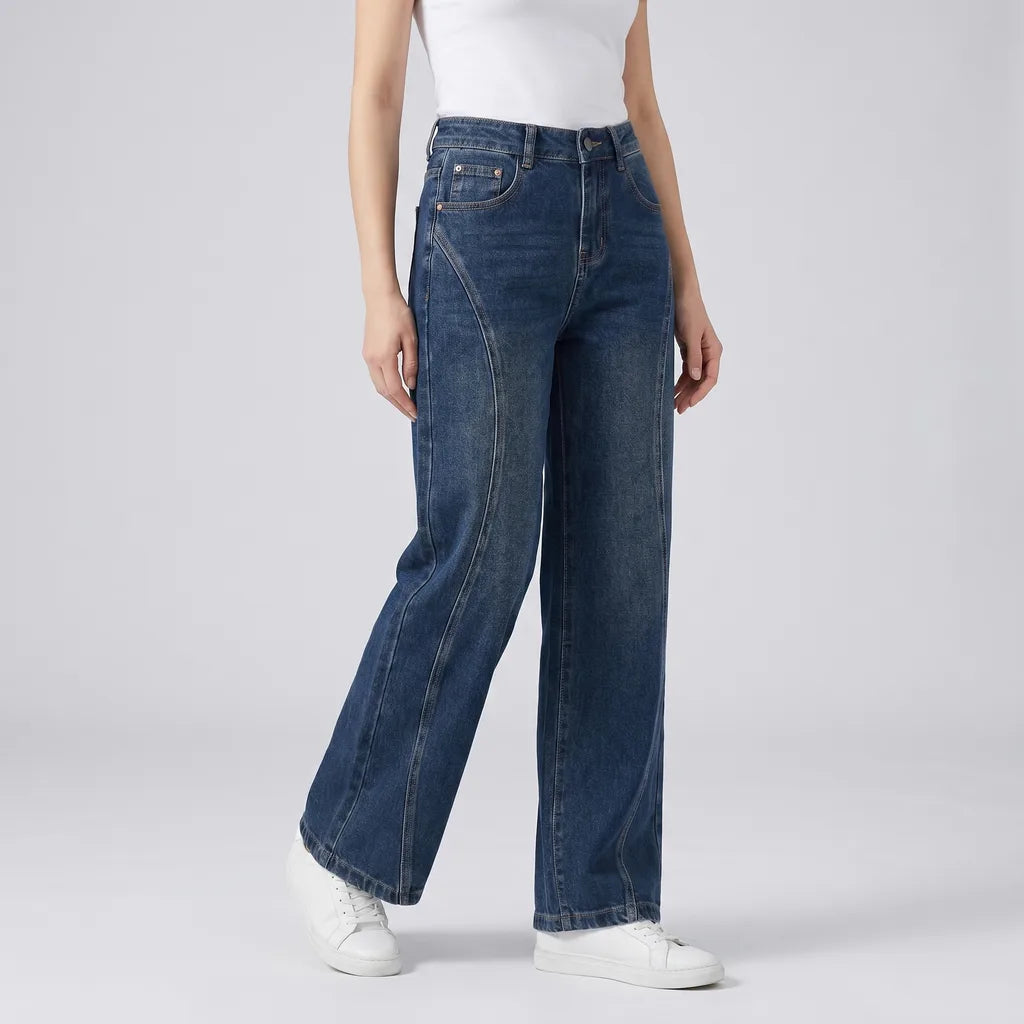 Kira | Womens High Waisted Wide Leg Jeans