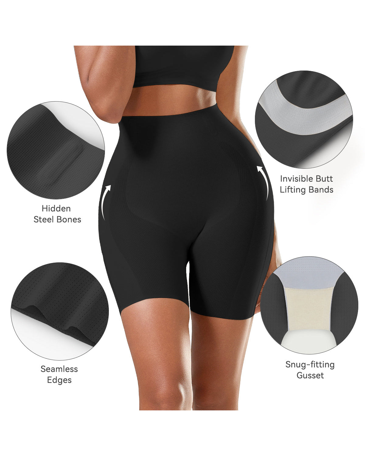 High Waist Seamless Butt-Lifting Shaper Shorts