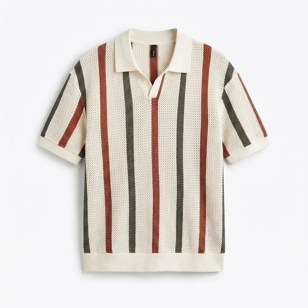 Kurtis Striped Knit Polo