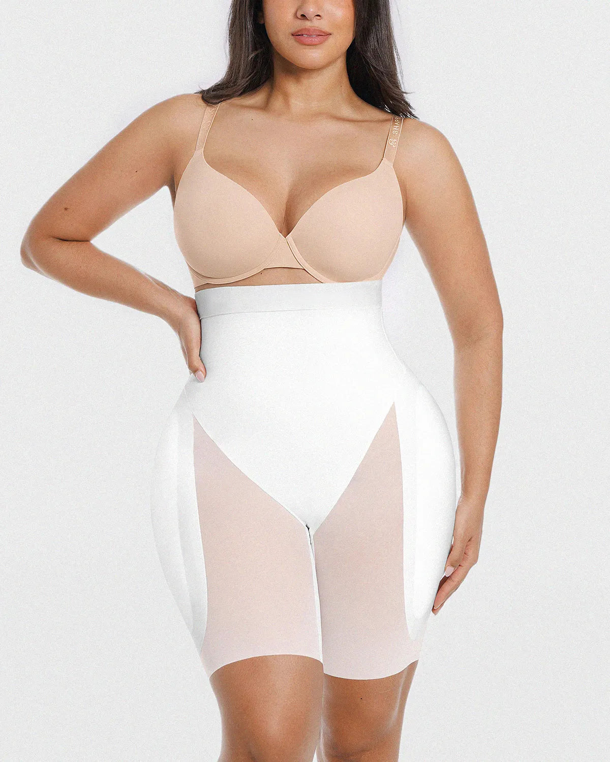 High Waist Tummy Control Hip Enhancer Padded Mesh Short