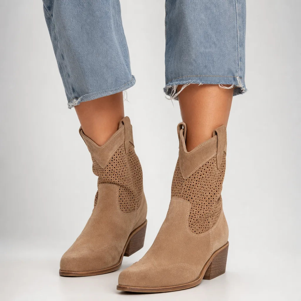 Landry Mid Heel Ankle Boots