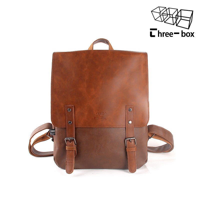 Large Capacity Synthetic Leather Backpack  - By Qivii
