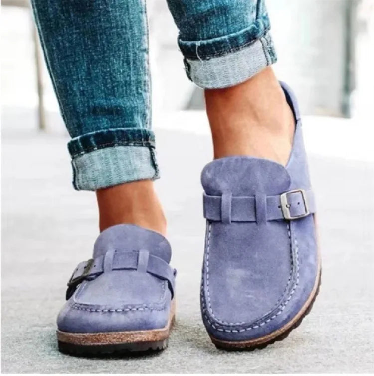 Purple Lauren women's orthopedic loafers by Hudson Ridge, stylish and comfortable footwear for women.