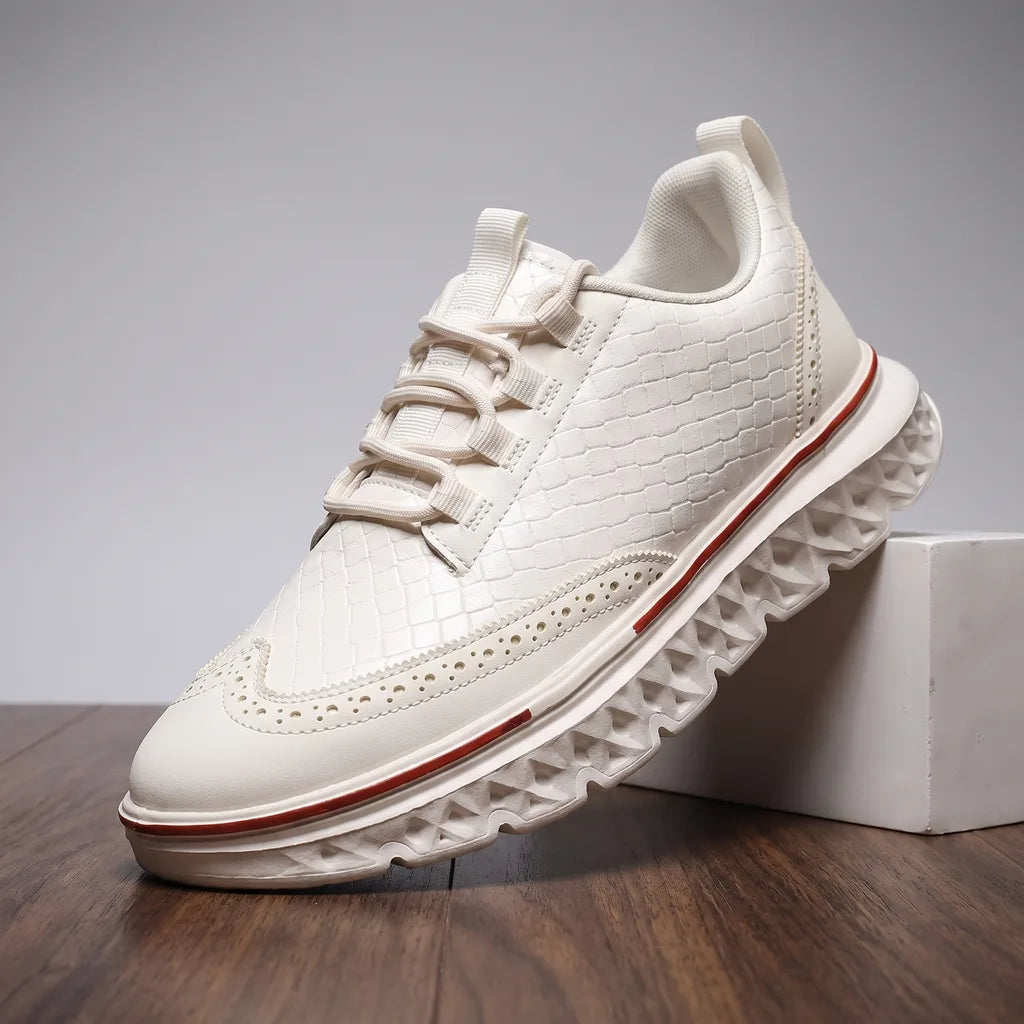 Men's casual orthopedic sneakers by Hudson Ridge, styled for comfort and support, in a multi-color design.