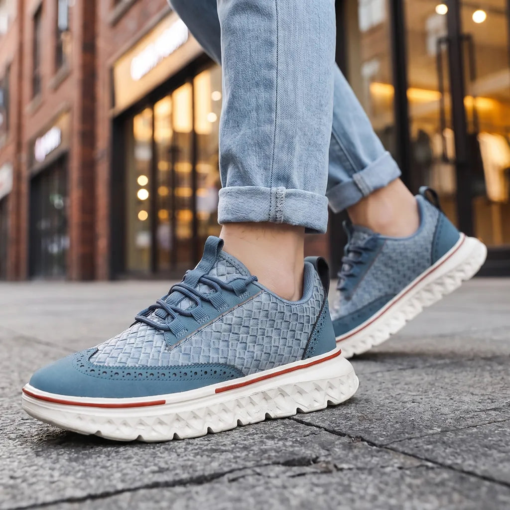 Men's casual orthopedic sneakers by Hudson Ridge, featuring a multi-color design, designed for comfort and everyday wear.