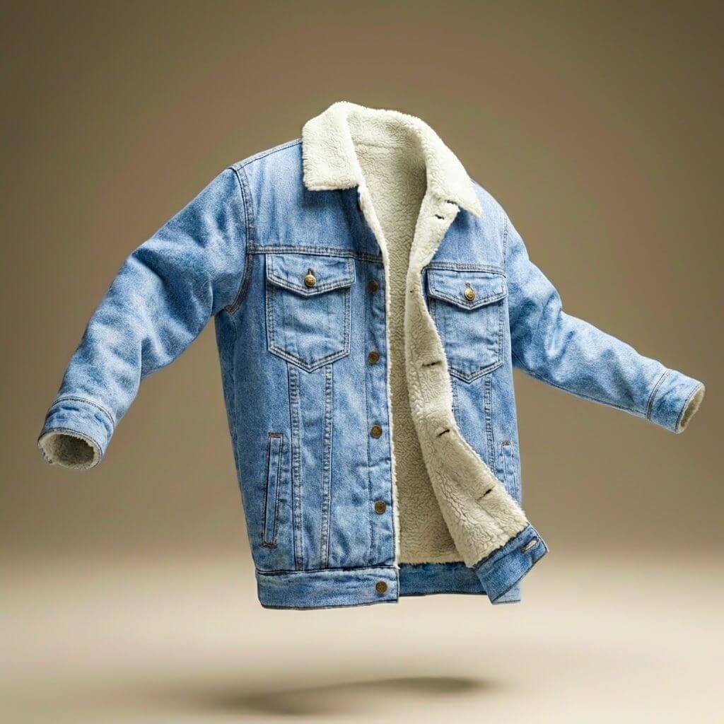 Jason Denim Shearling Jacket  - By Qivii