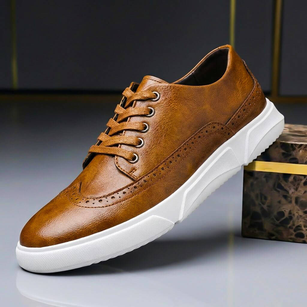 Bradley Prestige Leather Sneakers  - By Qivii