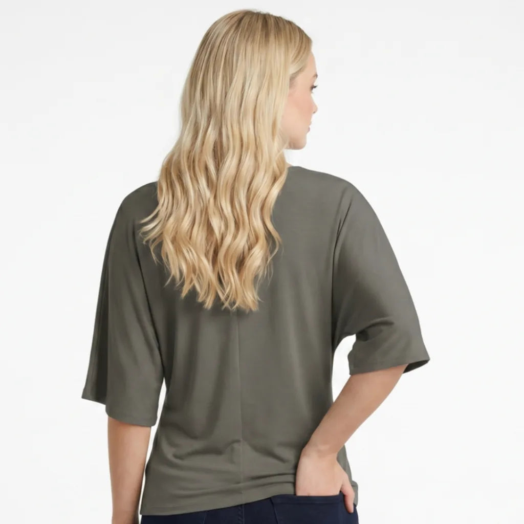Leah Draped V-Neck Top