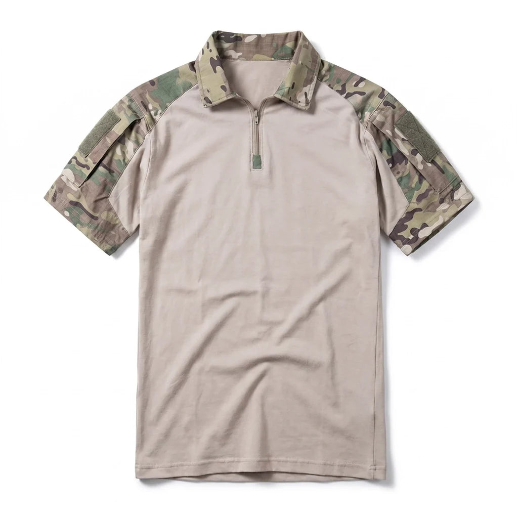 Lewis Quarter-Zip Camo Polo