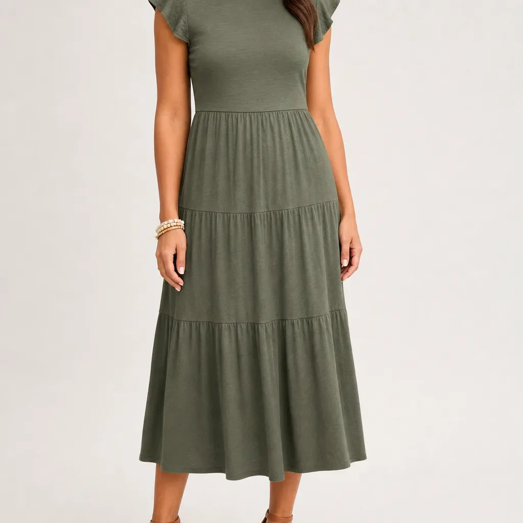 Linnet | Womens Stylish Tiered Sleeveless Dress