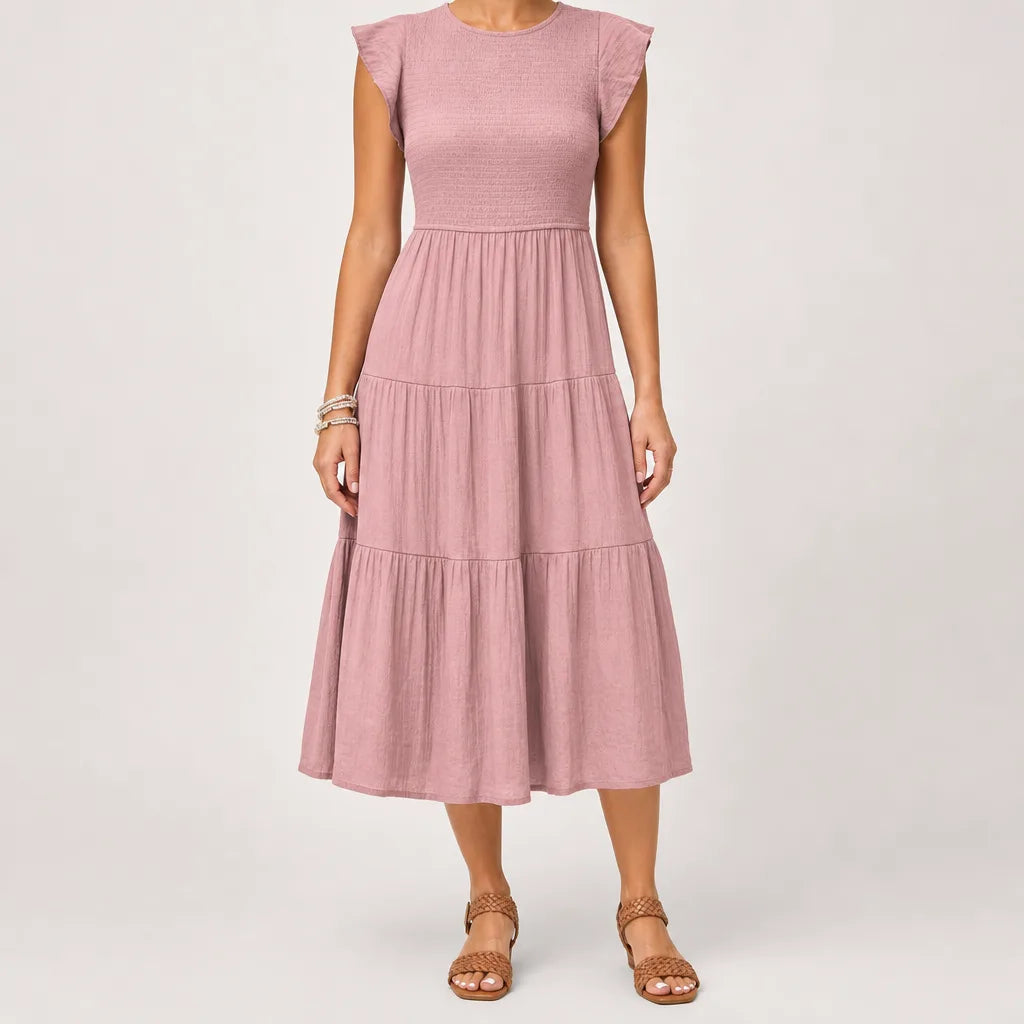 Linnet | Womens Stylish Tiered Sleeveless Dress