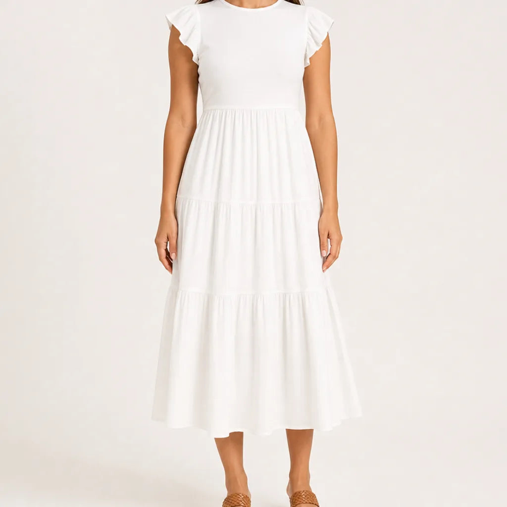 Linnet | Womens Stylish Tiered Sleeveless Dress